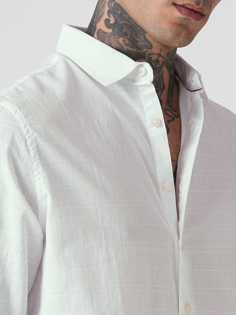 DOBBY PLAIN TAILORED SHIRT-Shirt - 260134940