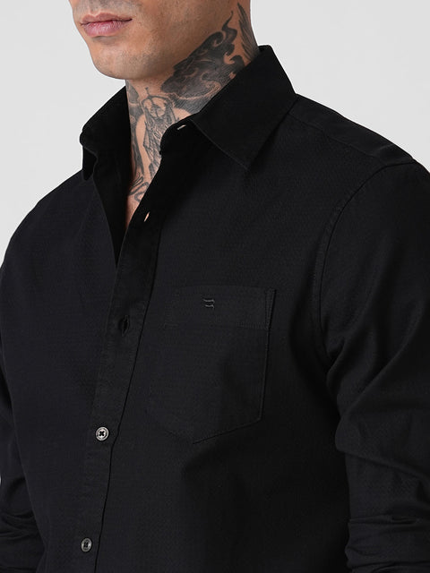 DOBBY PLAIN TAILORED SHIRT-Shirt - 260235180