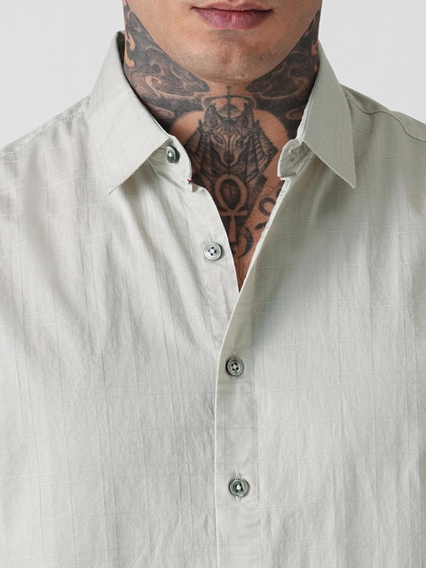 DOBBY PLAIN TAILORED SHIRT-Shirt - 260134945