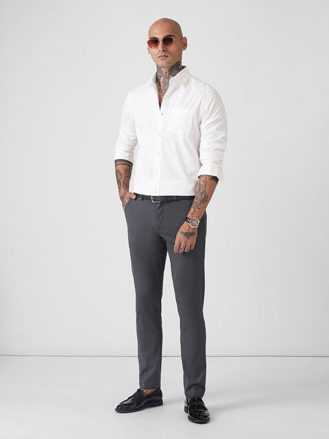 DOBBY PLAIN TAILORED SHIRT-Shirt - 260235160