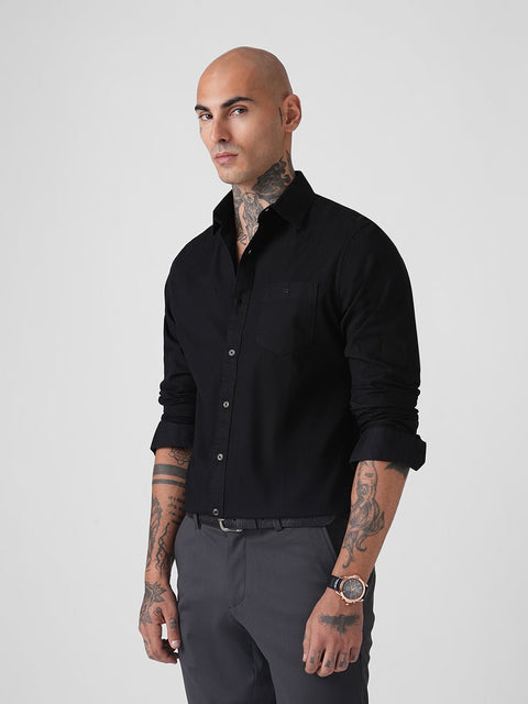 DOBBY PLAIN TAILORED SHIRT-Shirt - 260235180