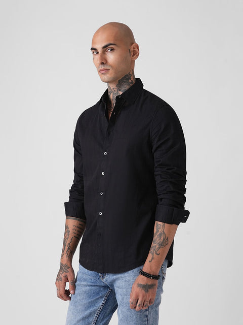 DOBBY PLAIN TAILORED SHIRT-Shirt - 260134950