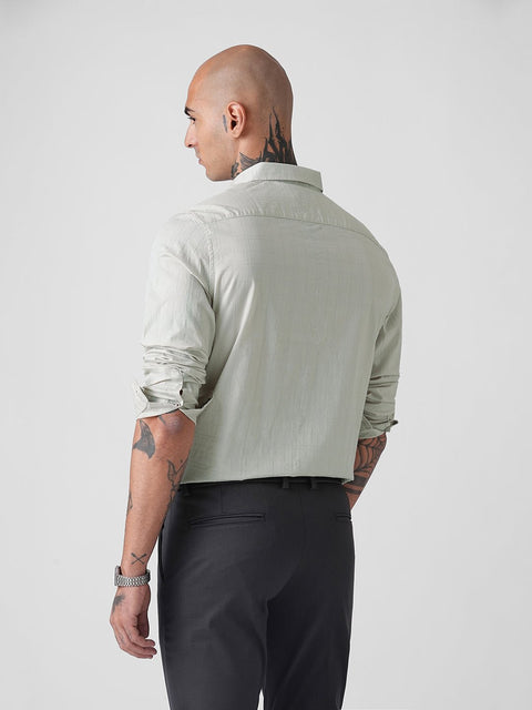 DOBBY PLAIN TAILORED SHIRT-Shirt - 260134945