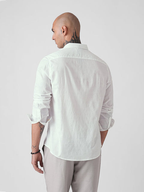 DOBBY PLAIN TAILORED SHIRT-Shirt - 260134940
