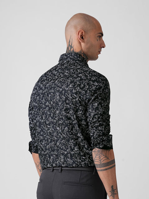 DOBBY PRINTED TAILORED SHIRT-Shirt - 260134465