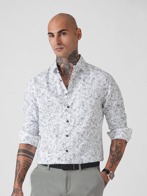 DOBBY PRINTED TAILORED SHIRT-Shirt - 260134460