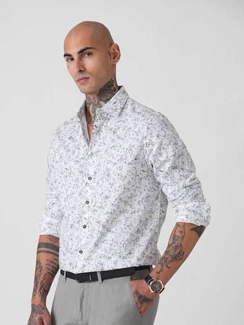 DOBBY PRINTED TAILORED SHIRT-Shirt - 260134460