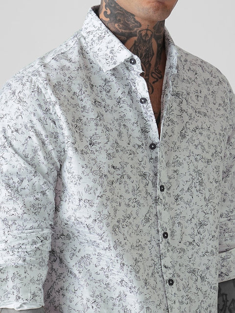 DOBBY PRINTED TAILORED SHIRT-Shirt - 260134460
