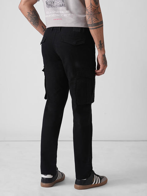 DOBBY SLIM FIT CARGO TROUSERS - Cargo - 4IS2F0576