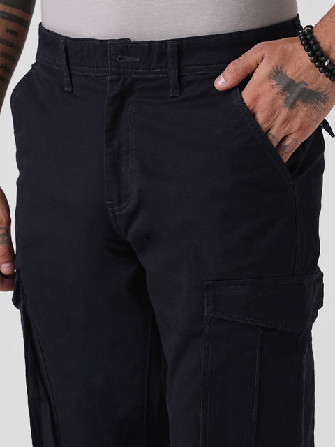 DOBBY SLIM FIT CARGO TROUSERS - Cargo - 4IS2F0571