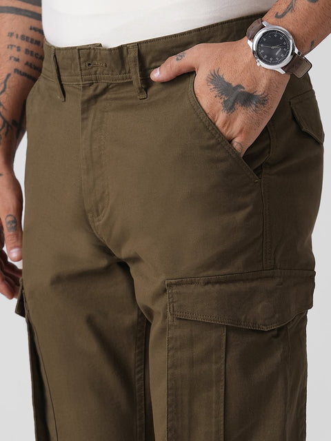 DOBBY SLIM FIT CARGO TROUSERS - Cargo - 4IS2F0571