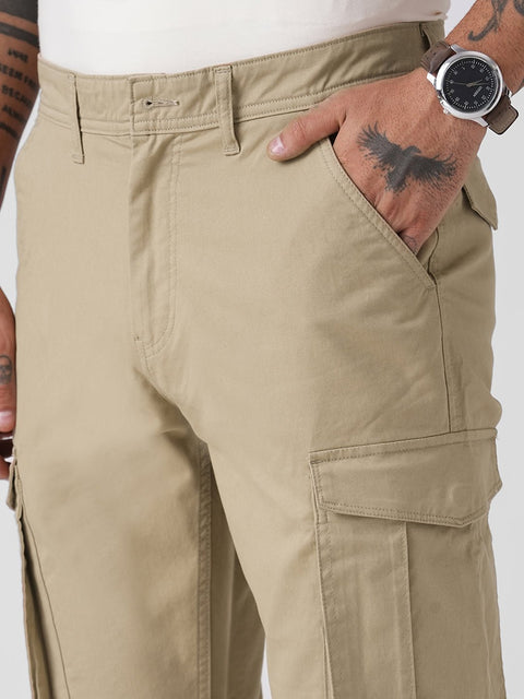 DOBBY SLIM FIT CARGO TROUSERS - Cargo - 4IS2F0566