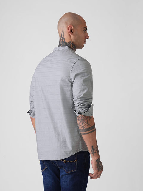 DOBBY STRIPED TAILORED KURTA - Kurta - 260134895