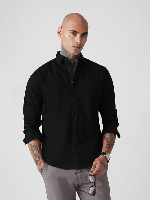 DOBBY TAILORED FULL SLEEVE SHIRT-Shirt - 251033405