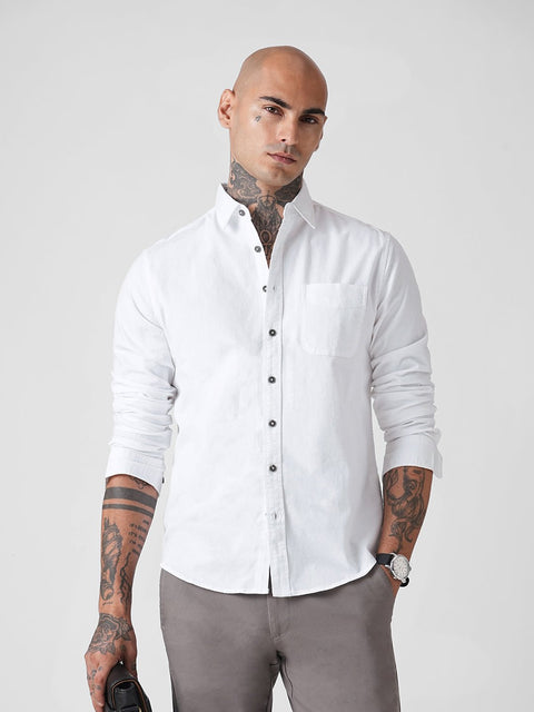 DOBBY TAILORED FULL SLEEVE SHIRT-Shirt - 251033390