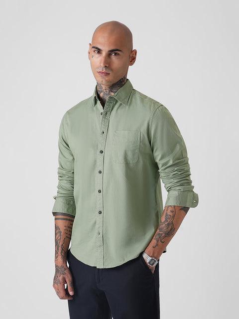 DOBBY TAILORED FULL SLEEVE SHIRT-Shirt - 251033395