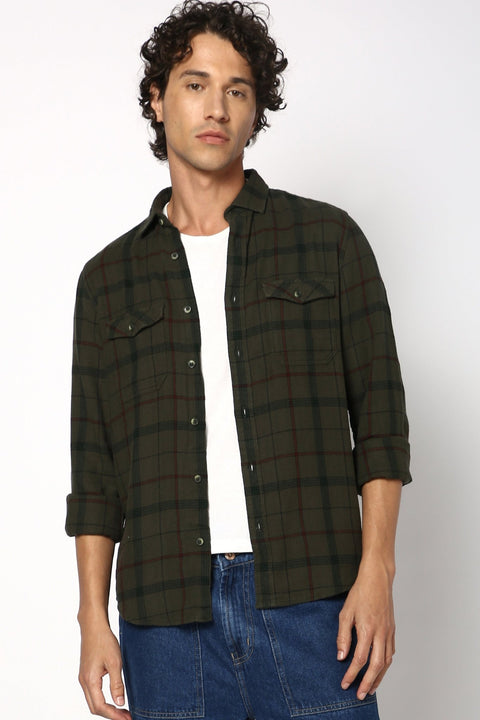 Double Pocket Checks Shirt - Shirt - 2412302394