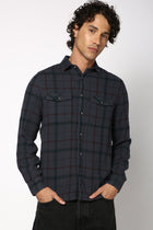 Double Pocket Checks Shirt - Shirt - 2412302399