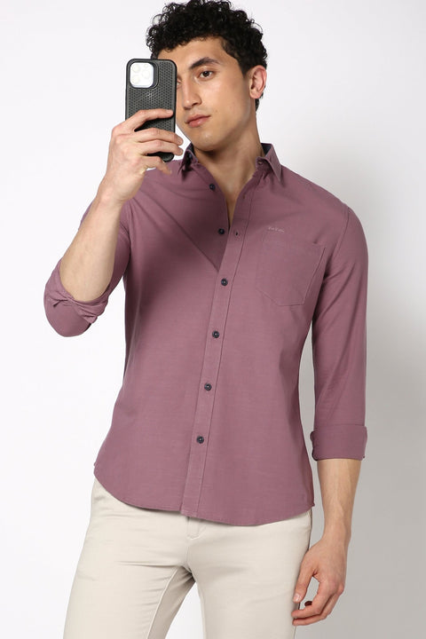 Dusty Mauve Cotton Shirt - Shirt - 240528006