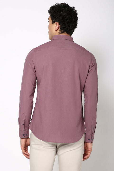 Dusty Mauve Cotton Shirt - Shirt - 240528006