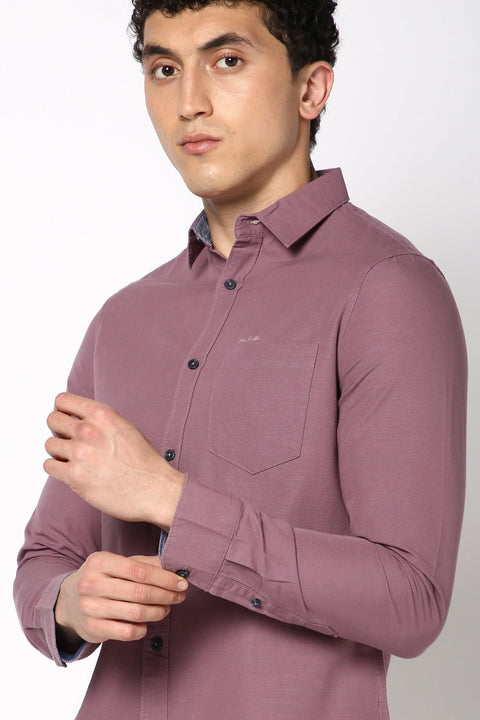 Dusty Mauve Cotton Shirt - Shirt - 240528006