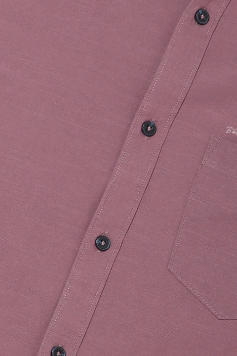 Dusty Mauve Cotton Shirt - Shirt - 240528006