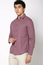 Dusty Mauve Cotton Shirt - Shirt - 240528006