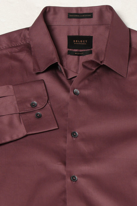 Dusty Pink Solid Satin Shirt - Shirt - 250631597