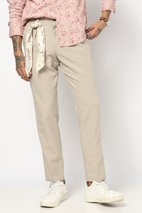 FAWN TRAVELLER FIT LINEN TROUSER - Trousers - 250740740
