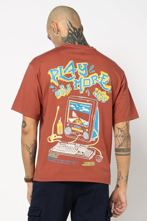 GRAPHIC OVERSIZED ROUND NECK TEE - T Shirt - 2409300645