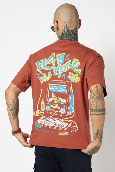GRAPHIC OVERSIZED ROUND NECK TEE - T Shirt - 2409300645