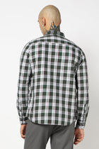 GREEN CHECKERED FULL SLEEVE TAILORED FIT SHIRT-Shirt - 250731692