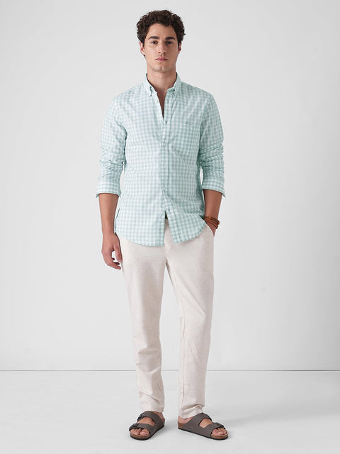 GREEN CHECKERED TAILORED SHIRT-Shirt - 260134571