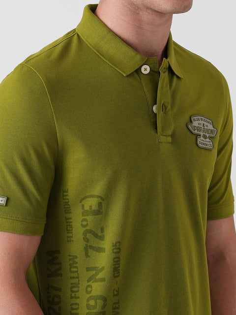 GREEN GRAPHIC PIQUE POLO T - SHIRT - T Shirt - 3IS1F0019