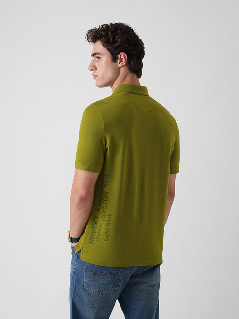 GREEN GRAPHIC PIQUE POLO T - SHIRT - T Shirt - 3IS1F0019