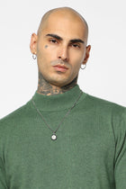 GREEN HIGH NECK FLATKNIT PULLOVER - T Shirt - 250960211