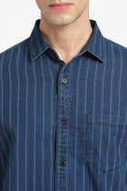 Green Striped Cotton Shirt - Shirt - 240427371