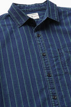 Green Striped Cotton Shirt - Shirt - 240427371