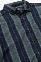 Green Striped Cotton Shirt - Shirt - 240427557