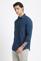 Green Striped Cotton Shirt - Shirt - 240427371