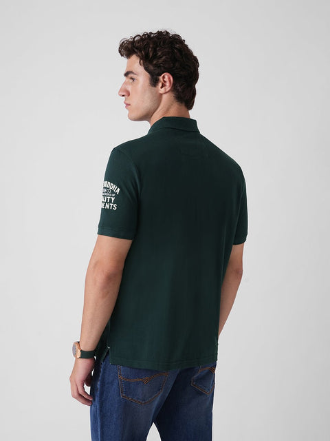 GREEN STRIPED PIQUE POLO - T Shirt - 251131070