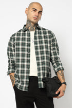 GREEN TARTAN CHECKERED COTTON SHIRT-Shirt - 250832101