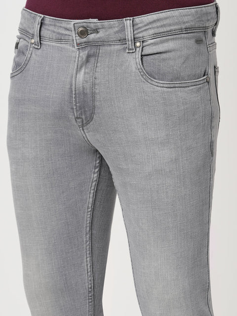GREY ANKLE FIT TWILL JEANS - Jeans - 250910641