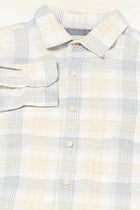 GREY CHECKERED LINEN SHIRT-Shirt - 250731792