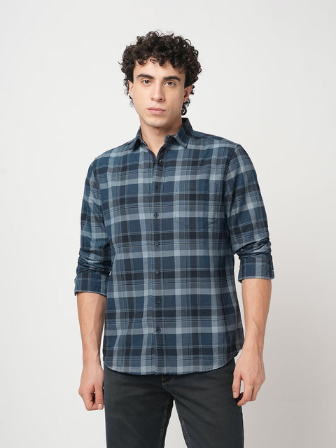 GREY CHECKERED OXFORD SHIRT-Shirt - 250932496