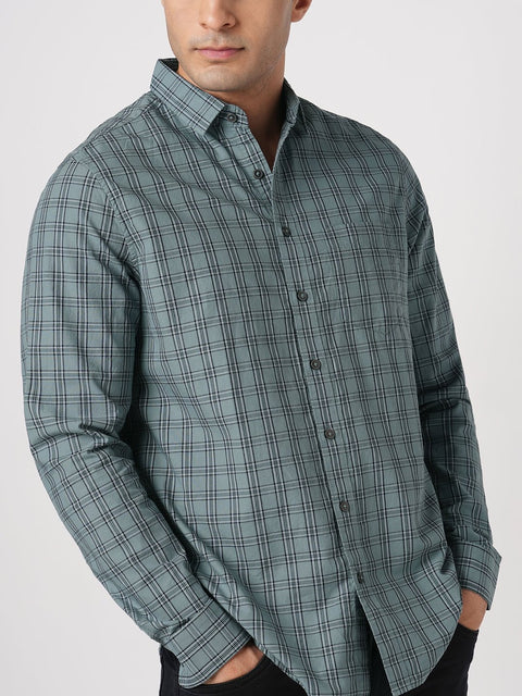 GREY OXFORD TAILORED FIT SHIRT-Shirt - 250932743