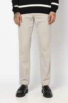 GREY PLAIN TRAVLLER FIT COTTON TROUSER - Trousers - 250840879