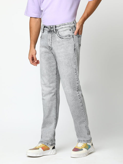 Grey Relaxed Fit Jeans - Jeans - 240110094