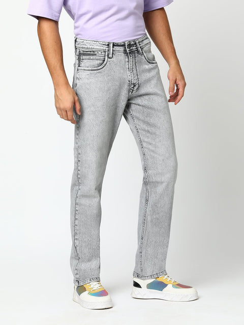 Grey Relaxed Fit Jeans - Jeans - 240110094