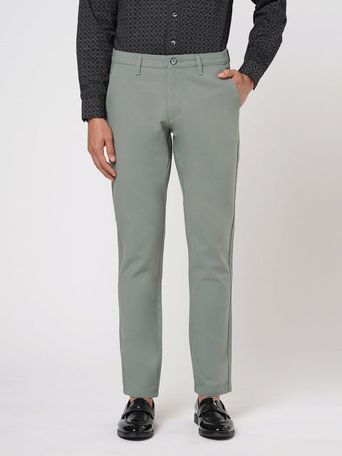 GREY SLIM FIT DOBBY TROUSER - Trousers - 251041356